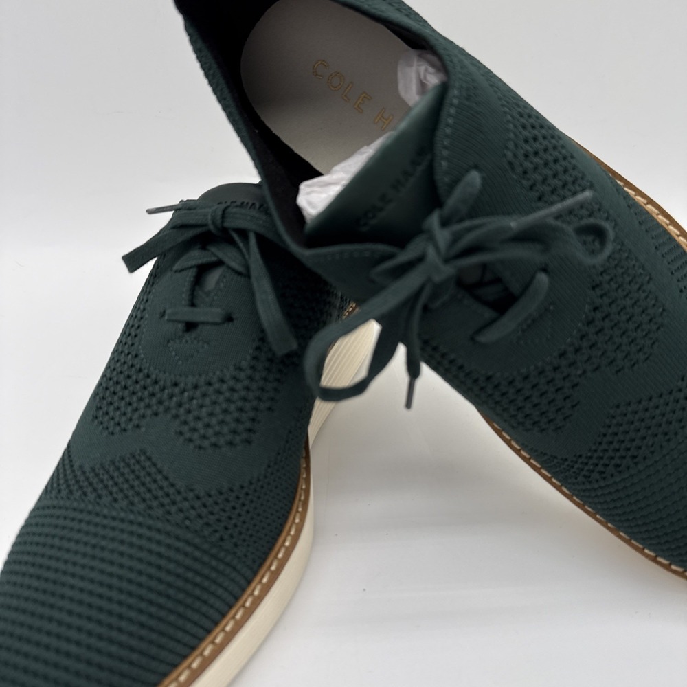 Cole Haan Women's ØriginalGrand Platform Wingtip Style W28988 Size 11B Green‎ - Picture 2 of 10